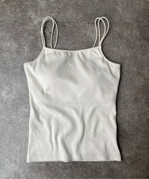 CPCM（シーピーシーエム）の「ダブルストラップカップ付きキャミ（キャミソール・レディース・ホワイト系その他/ベージュ/グリーン系その他2/ブラック・FREE）」の7枚目の写真