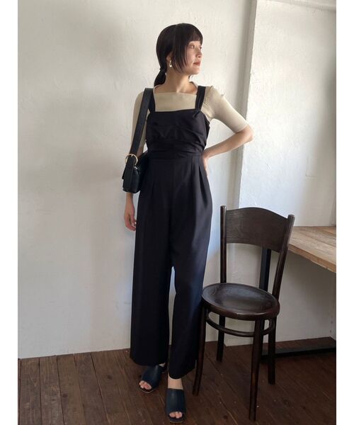 LAGUNAMOON(ラグナムーン)の「タックベアオールインワン(つなぎ/オールインワン・レディース・ベージュ/ブラック/モカ・SMALL/MEDIUM)」の12枚目の写真