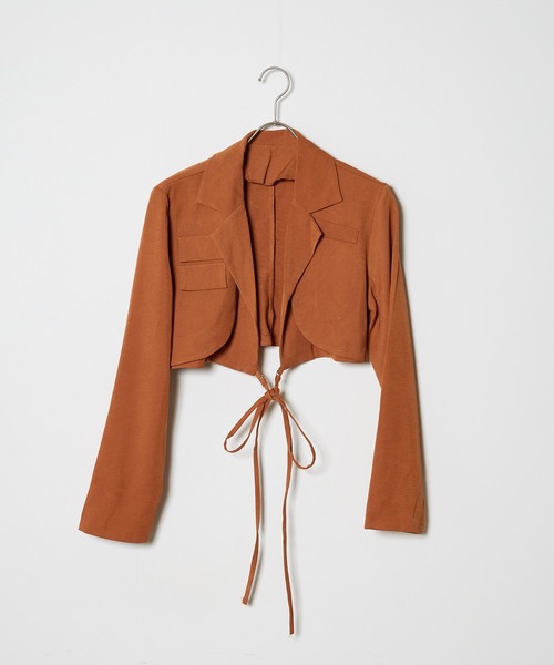 ROOPTOKYO（ループトウキョウ）の「▲Short Jacket（テーラードジャケット・レディース・ブラック/ベージュ/チャコールグレー/ブラウン・L/S/M）」の4枚目の写真