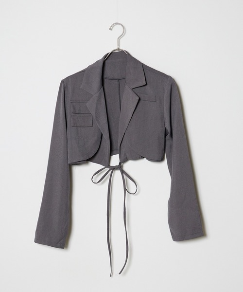 ROOPTOKYO（ループトウキョウ）の「▲Short Jacket（テーラードジャケット・レディース・ブラック/ベージュ/チャコールグレー/ブラウン・L/S/M）」の3枚目の写真