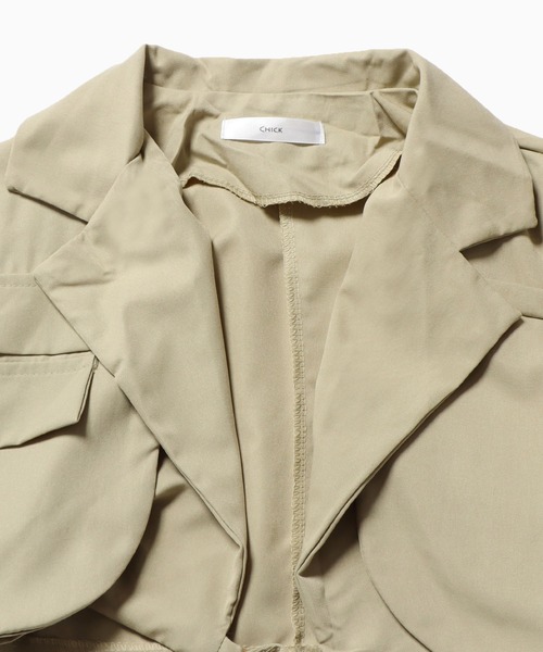 ROOPTOKYO（ループトウキョウ）の「▲Short Jacket（テーラードジャケット・レディース・ブラック/ベージュ/チャコールグレー/ブラウン・L/S/M）」の5枚目の写真