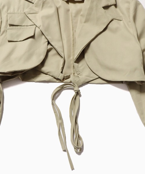 ROOPTOKYO（ループトウキョウ）の「▲Short Jacket（テーラードジャケット・レディース・ブラック/ベージュ/チャコールグレー/ブラウン・L/S/M）」の6枚目の写真