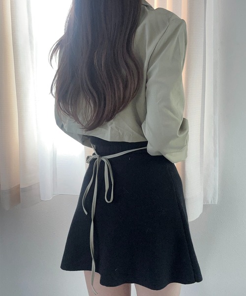 ROOPTOKYO（ループトウキョウ）の「▲Short Jacket（テーラードジャケット・レディース・ブラック/ベージュ/チャコールグレー/ブラウン・L/S/M）」の15枚目の写真