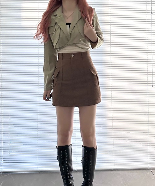 ROOPTOKYO（ループトウキョウ）の「▲Short Jacket（テーラードジャケット・レディース・ブラック/ベージュ/チャコールグレー/ブラウン・L/S/M）」の16枚目の写真