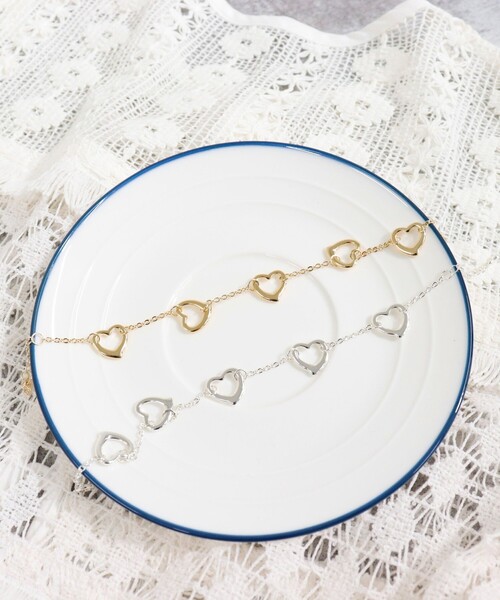 fredy emue（フレディエミュ）の「ハートチェーンブレスレット（ブレスレット・レディース・シルバー/ゴールド・FREE）」の3枚目の写真