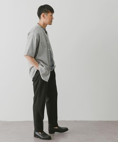 URBAN RESEARCH DOORS（アーバンリサーチドアーズ）の「『接触冷感』コンフォートバンドカラーショートスリーブシャツ（シャツ/ブラウス・メンズ・グリーン/グレー/ブラック・LARGE/MEDIUM）」の9枚目の写真