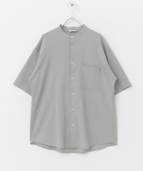 URBAN RESEARCH DOORS（アーバンリサーチドアーズ）の「『接触冷感』コンフォートバンドカラーショートスリーブシャツ（シャツ/ブラウス・メンズ・グリーン/グレー/ブラック・LARGE/MEDIUM）」の10枚目の写真