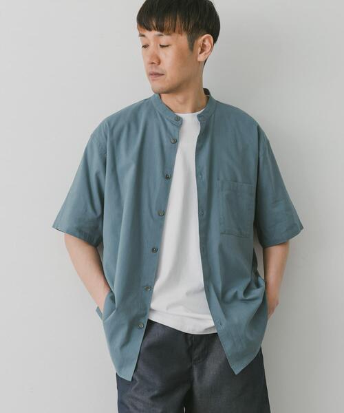 URBAN RESEARCH DOORS（アーバンリサーチドアーズ）の「『接触冷感』コンフォートバンドカラーショートスリーブシャツ（シャツ/ブラウス・メンズ・グリーン/グレー/ブラック・LARGE/MEDIUM）」の12枚目の写真