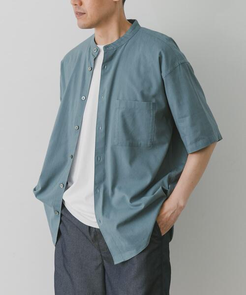 URBAN RESEARCH DOORS（アーバンリサーチドアーズ）の「『接触冷感』コンフォートバンドカラーショートスリーブシャツ（シャツ/ブラウス・メンズ・グリーン/グレー/ブラック・LARGE/MEDIUM）」の15枚目の写真