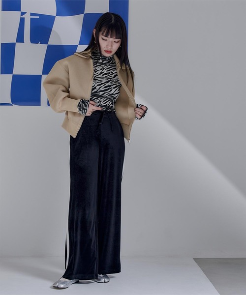 miette（ミエット）の「ダブルラッセルボリュームスリーブブルゾン（ブルゾン・レディース・ライトベージュ/ブルー/ピンク・FREE）」の20枚目の写真