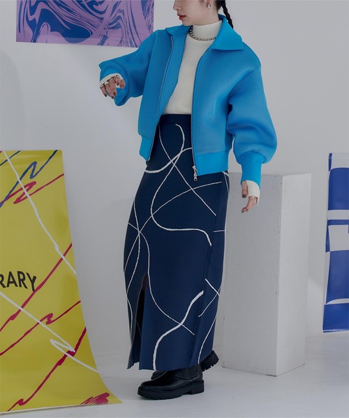 miette（ミエット）の「ダブルラッセルボリュームスリーブブルゾン（ブルゾン・レディース・ライトベージュ/ブルー/ピンク・FREE）」の9枚目の写真