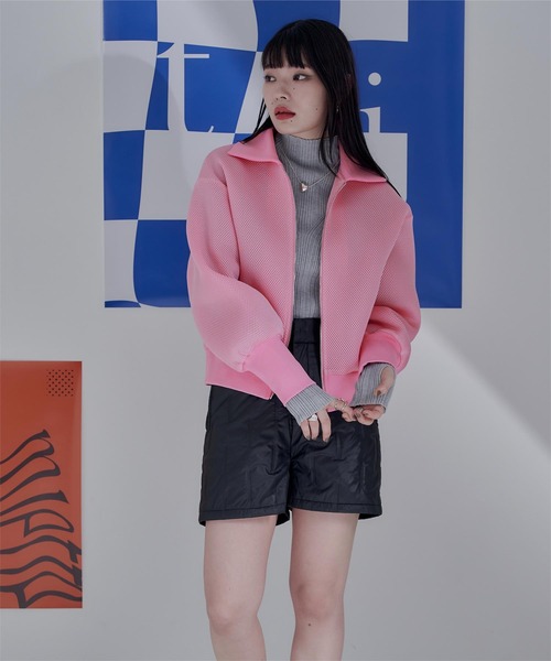 miette（ミエット）の「ダブルラッセルボリュームスリーブブルゾン（ブルゾン・レディース・ライトベージュ/ブルー/ピンク・FREE）」の16枚目の写真