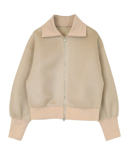 miette（ミエット）の「ダブルラッセルボリュームスリーブブルゾン（ブルゾン・レディース・ライトベージュ/ブルー/ピンク・FREE）」の6枚目の写真