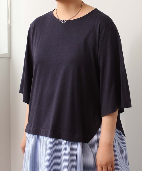 MB mint breeze(エムビーミントブリーズ)の「【LL~6L 大きいサイズ】【WEB・一部店舗限定】ドッキングワンピース(ワンピース・レディース・オフホワイト/ブラック/ネイビー/ブラウン・3L/4L/5L/LL/6L)」の19枚目の写真
