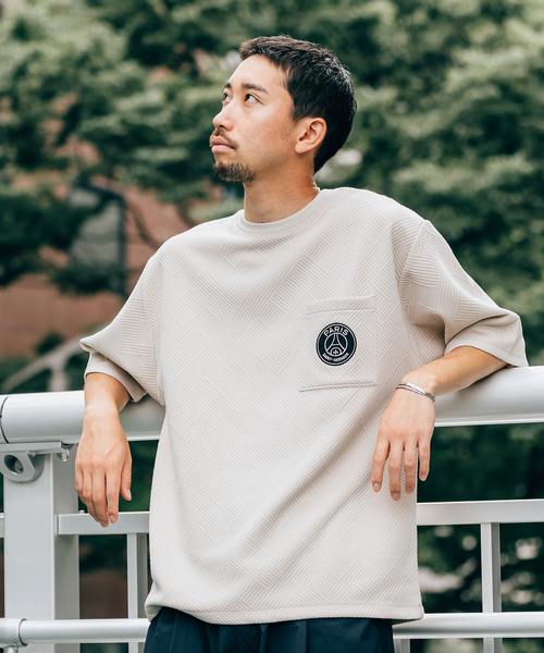 【SALEラスト1】GIORGIOARMANI ジオメトリックTシャツ シルク混 BLACK lab．】ラインストーンジオメトリックロゴT