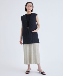 PHOTOCOPIEU フォトコピュー VALELIA QUILTING EMBROIDERY VAREUSE キルティングプルオーバージレベスト VALERIA イエロー TU PHOTOCOPIEU（フォトコピュー）の「【PHOTOCOPIEU/フォトコピュー