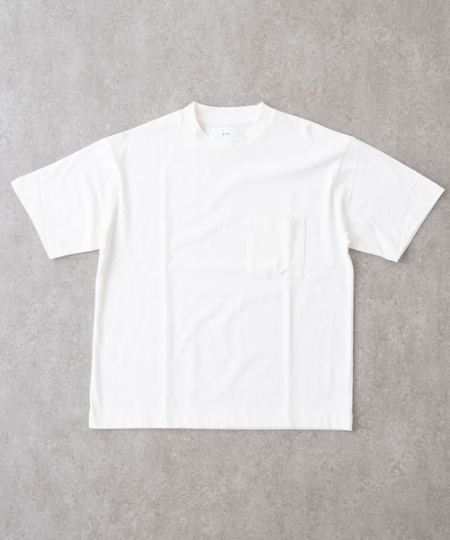 BRICK & SONS(ブリックアンドサンズ)の「ブレーティング クルーネック半袖Tシャツ(Tシャツ/カットソー・メンズ・グリーン/ホワイト/ダークオレンジ/チャコールグレー・S/M/L)」の2枚目の写真