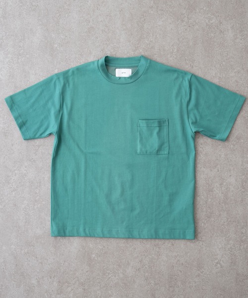 BRICK & SONS(ブリックアンドサンズ)の「ブレーティング クルーネック半袖Tシャツ(Tシャツ/カットソー・メンズ・グリーン/ホワイト/ダークオレンジ/チャコールグレー・S/M/L)」の4枚目の写真