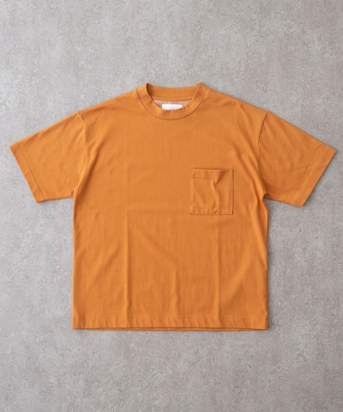BRICK & SONS(ブリックアンドサンズ)の「ブレーティング クルーネック半袖Tシャツ(Tシャツ/カットソー・メンズ・グリーン/ホワイト/ダークオレンジ/チャコールグレー・S/M/L)」の1枚目の写真