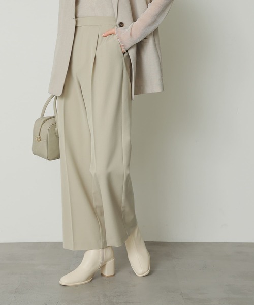 SENSE OF PLACE by URBAN RESEARCH（センスオブプレイスバイアーバンリサーチ）の「『XSサイズ/TALLサイズあり』センタープレスストレートパンツ（スラックス・レディース・グレー/ブラック/ベージュ・SMALL/LARGE/TALL/X-SMALL/MEDIUM）」の17枚目の写真