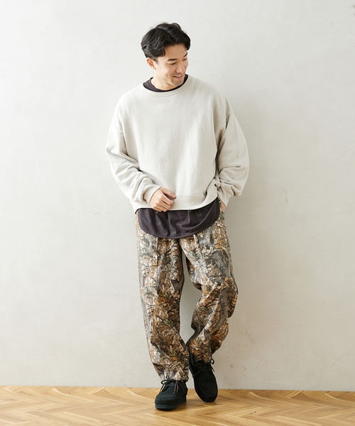 JOURNAL STANDARD relume（ジャーナルスタンダード　レリューム）の「CALIFORNIA UPCYCLE クロップドスウェット（スウェット・メンズ・ブラック系その他/ブラウン/ライトグレー・LARGE/MEDIUM）」の6枚目の写真