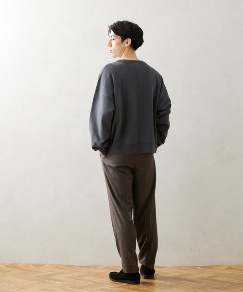 JOURNAL STANDARD relume（ジャーナルスタンダード　レリューム）の「CALIFORNIA UPCYCLE クロップドスウェット（スウェット・メンズ・ブラック系その他/ブラウン/ライトグレー・LARGE/MEDIUM）」の12枚目の写真