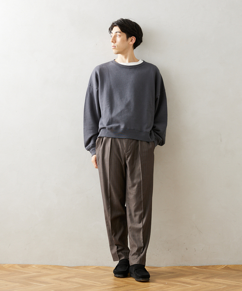 JOURNAL STANDARD relume（ジャーナルスタンダード　レリューム）の「CALIFORNIA UPCYCLE クロップドスウェット（スウェット・メンズ・ブラック系その他/ブラウン/ライトグレー・LARGE/MEDIUM）」の13枚目の写真