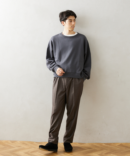 JOURNAL STANDARD relume（ジャーナルスタンダード　レリューム）の「CALIFORNIA UPCYCLE クロップドスウェット（スウェット・メンズ・ブラック系その他/ブラウン/ライトグレー・LARGE/MEDIUM）」の14枚目の写真