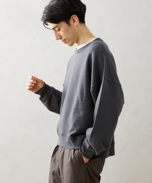 JOURNAL STANDARD relume（ジャーナルスタンダード　レリューム）の「CALIFORNIA UPCYCLE クロップドスウェット（スウェット・メンズ・ブラック系その他/ブラウン/ライトグレー・LARGE/MEDIUM）」の18枚目の写真