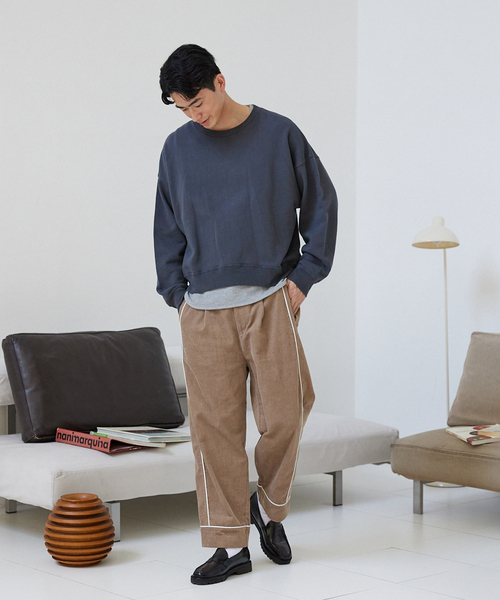 JOURNAL STANDARD relume（ジャーナルスタンダード　レリューム）の「CALIFORNIA UPCYCLE クロップドスウェット（スウェット・メンズ・ブラック系その他/ブラウン/ライトグレー・LARGE/MEDIUM）」の22枚目の写真