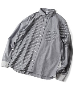 2WAYショールカラー長袖シャツ