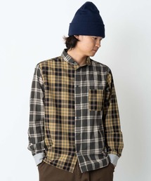 2WAYショールカラー長袖シャツ