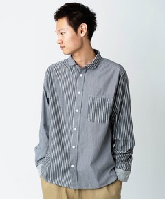 2WAYショールカラー長袖シャツ