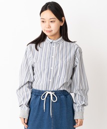 2WAYショールカラー長袖シャツ