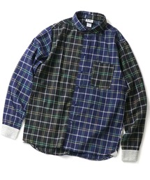 2WAYショールカラー長袖シャツ