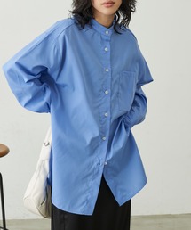 Aunt Marie's（アントマリーズ）の「オーバーサイズルーズバンドカラーシャツ（シャツ/ブラウス・レディース）」