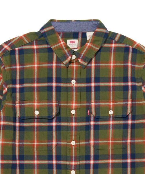 Levi's(リーバイス)の「Levi's/リーバイス WORKWEAR CLASSIC IVAN PLAID MANDARIN RED(シャツ/ブラウス・メンズ・マルチ・S/M/L/XL)」の4枚目の写真