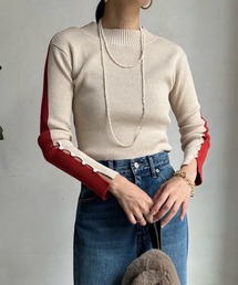 【WEB限定】 バイカラーリブニット