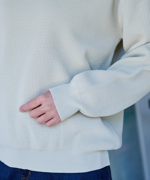 Arnold Palmer(アーノルドパーマー)の「シェア ポリワッフル ニット プルオーバー(ニット/セーター・レディース・グレー/レッド/アイボリー/ブラック・M/XS/L/S/LL)」の7枚目の写真