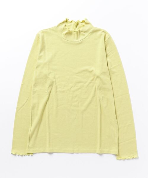 FUNALIVE（ファンアライブ）の「PAGE ONE テレコリブメロウハイネック長袖Ｔシャツ（Tシャツ/カットソー・レディース・杢グレー/ブルーグレー/アイボリー/イエロー/ブラック・L/LL/M）」の18枚目の写真