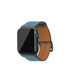 シュリンク Apple Watch レザーバンド【44mm/45mm/46mm/49mm, M/Lサイズ】 (アダプター:ブラック)
