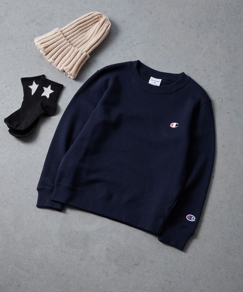 Champion（チャンピオン）の「【Champion】CK-Y001 CREW NECK SWEATSHIRT / コットンUSA クルーネックスウェット キッズ用（スウェット・キッズ・グレー/ブラック/ネイビー/オートミール・140cm/120cm/100cm/130cm/150cm/160cm）」の4枚目の写真