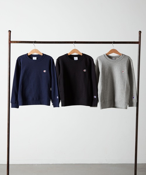 Champion（チャンピオン）の「【Champion】CK-Y001 CREW NECK SWEATSHIRT / コットンUSA クルーネックスウェット キッズ用（スウェット・キッズ・グレー/ブラック/ネイビー/オートミール・140cm/120cm/100cm/130cm/150cm/160cm）」の11枚目の写真
