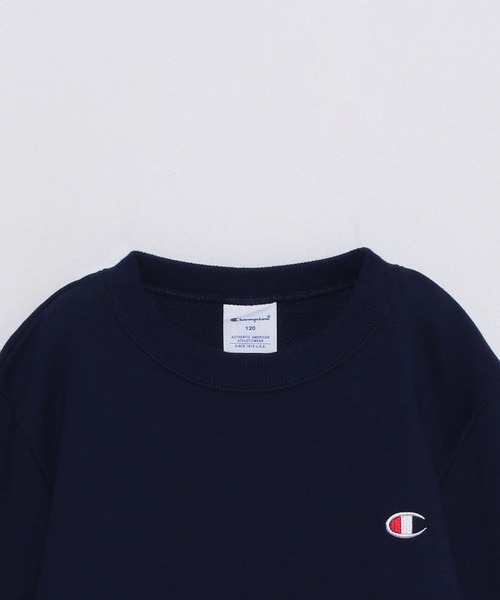 Champion（チャンピオン）の「【Champion】CK-Y001 CREW NECK SWEATSHIRT / コットンUSA クルーネックスウェット キッズ用（スウェット・キッズ・グレー/ブラック/ネイビー/オートミール・140cm/120cm/100cm/130cm/150cm/160cm）」の16枚目の写真