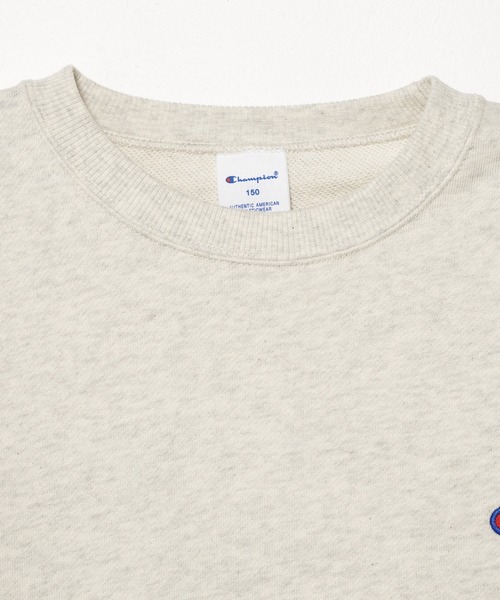 Champion（チャンピオン）の「【Champion】CK-Y001 CREW NECK SWEATSHIRT / コットンUSA クルーネックスウェット キッズ用（スウェット・キッズ・グレー/ブラック/ネイビー/オートミール・140cm/120cm/100cm/130cm/150cm/160cm）」の7枚目の写真