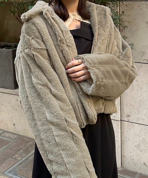 セール】【apres jour clair】ショートフェイクファーコート【ZOZOTOWN