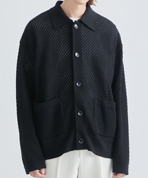 city | メッシュポロニットジャケット(カーディガン/ボレロ)