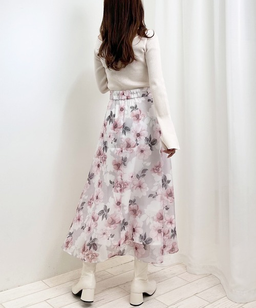 INGNI（イング）の「花柄オーガンジー／スカート（スカート