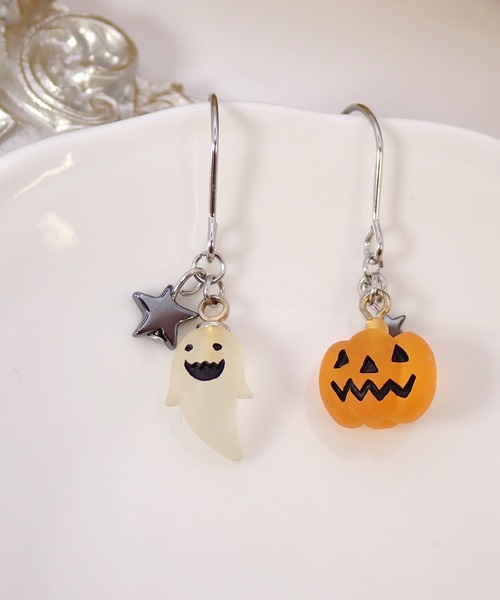 HaRu*/ハロウィンピアス／サージカルステンレス（ピアス（両耳用 