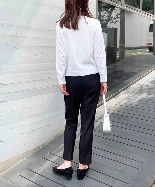 PICCIN PERLA（ピッチンペルラ）の「ビジューボタンバイカラーカーディガン（カーディガン/ボレロ・レディース・ライトグレー/ブラック/サックスブルー/オフホワイト/ラベンダー・M）」の16枚目の写真